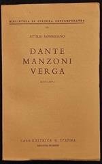 Dante-Manzoni-Verga - A. Momigliano - G. D'Anna - 1962
