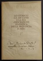 Lo Storico G.S. de Canis e la Sua Descrizione Statistica della Provincia di Asti - R. Bordone - 1976