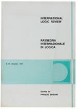 International Logic Review - Rassegna Internazionale Di Logica. N. 12 - Dicembre 1975
