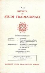 Rivista di Studi Tradizionali ristampa del n° 33 luglio-dicembre 1970