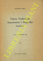 Usanze tradizionali, superstizioni e pregiudizi lucchesi