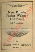 New Popular Pocket Webster Dictionary. Self-Pronouncing