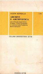 Archivi e Archivistica