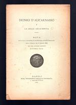 Dionigi d'Alicarnasso e la legge Aelia-Sentia