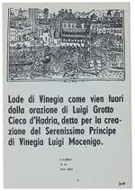 Lode Di Vinegia ... I Libretti Di Mal'Aria 309