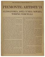 Piemonte: Artisti '73. Bolaffiarte - Pubblinchiesta N.14 - Bolaffi - 1973