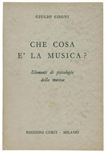 Che Cosa è La Musica? Elementi Di Psicologia Della Musica