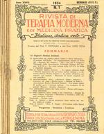 Rivista di terapia moderna e di medicina pratica. Fasc.1, 3, 6, 7, 10, anno 1934