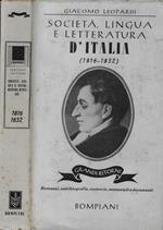 Società, lingua e letteratura d'Italia (1816-1832)