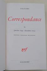 Correspondance Iii 1749 - 1753