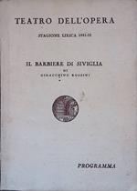 Il Barbiere di Siviglia. Programma