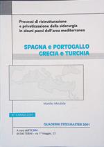 Quaderni Steelmaster n.3 2001. Processi di ristrutturazione e privatizzazione della siderurgia in alcuni paesi dell'area mediterranea. Spagna e Portogallo, Grecia e Turchia