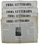 FIERA LETTERARIA. Anno I/1946 n. 3, 6, 11, 13, 14. Settimanale di lettere, arti e scienze. - 1946