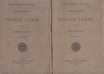 Poesie Varie. Volume Primo, Volume secondo