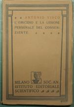 L' omicidio e la lesione personale del consenziente