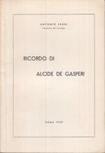 Ricordo Di Alcide De Gasperi -