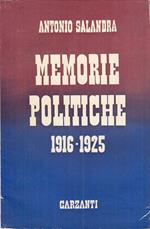 Memorie Politiche 1916/1925