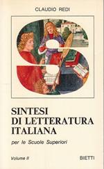 Sintesi Di Letteratura Italiana Vol.Ii