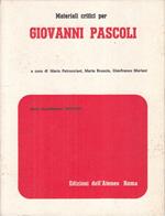 Materiali Critici Per Giovanni Pascoli