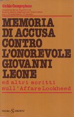 Memoria Di Accusa Contro L'onorevole Giovanni Leoni