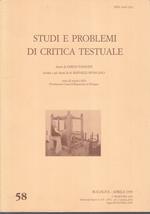 Studi E Problemi Di Critica Testuale N.58