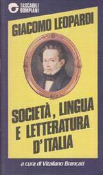 Società Lingua Letteratura D'italia