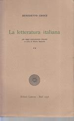 La Letteratura Italiana Vol.2