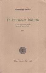 La Letteratura Italiana Vol.3