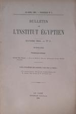 Bullettin de L'Institut Egyptien Quatrieme Serie.Fascicoli N: