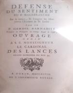 Défense du Sentiment du P. Malebranche sur la Nature, et l'Origine des Idées contre l'Examen de M. Locke