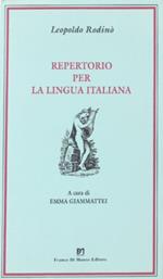 Repertorio per la lingua italiana