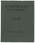 L' Approdo Letterario. N. 55/56 - Settembre/Dicembre 1971. Rivista Trimestrale Di Lettere E Arti. - Eri, - 1971