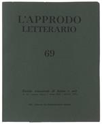 L' Approdo Letterario. N. 69 - Marzo 1975. Rivista Trimestrale Di Lettere E Arti. - Eri, - 1975