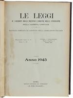 Le Leggi E I Decreti Reali... Anno 1944. Raccolta Completa Ed Annotata Della Legislazione Italiana. - Il Foro Italiano, - 1943