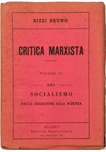 Critica marxista Vol. III del Socialismo dalla religione alla scienza