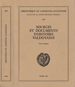 Sources et documents d'histoire valdotaine