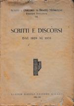 Scritti e discorsi. Dal 1929 al 1931