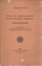 Punti di orientamento della filosofia moderna. Antistoricismo