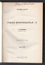 Fisica sperimentale - II VI edizione