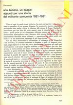 Una sezione, un paese: appunti per una storia del militante comunista 1921-1981