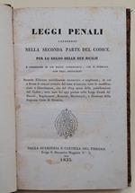 Leggi Penali Contenute Nella Seconda Parte Del Codice Per Lo Regno Delle Due Sicilie(1835)