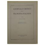 Giornale Critico Della Filosofia Italiana Fondato Da Giovanni Gentile(2010)