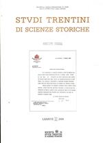 Studi Trentini Di Scienze Storiche - Sezione Prima Lxxxvii/2008