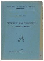 Appendice 2A Alla Pubblicazione Di Economia Politica