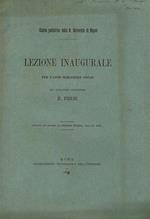 Lezione inaugurale per l'anno scolastico 1887-88