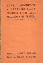 Discorsi letti all'accademia di Francia il 26 gennaio 1911