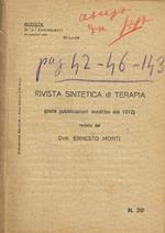 Rivista sintetica di terapia (dalle pubblicazioni mediche del 1912)