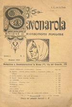 Savonarola. Rivista di rinascimento popolare. Anno I, n.3, marzo 1923