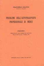 Problemi dell'autotrasporto professionale di merci