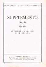 Supplemento Nr. 6 (1958) antichità classica e cristiana